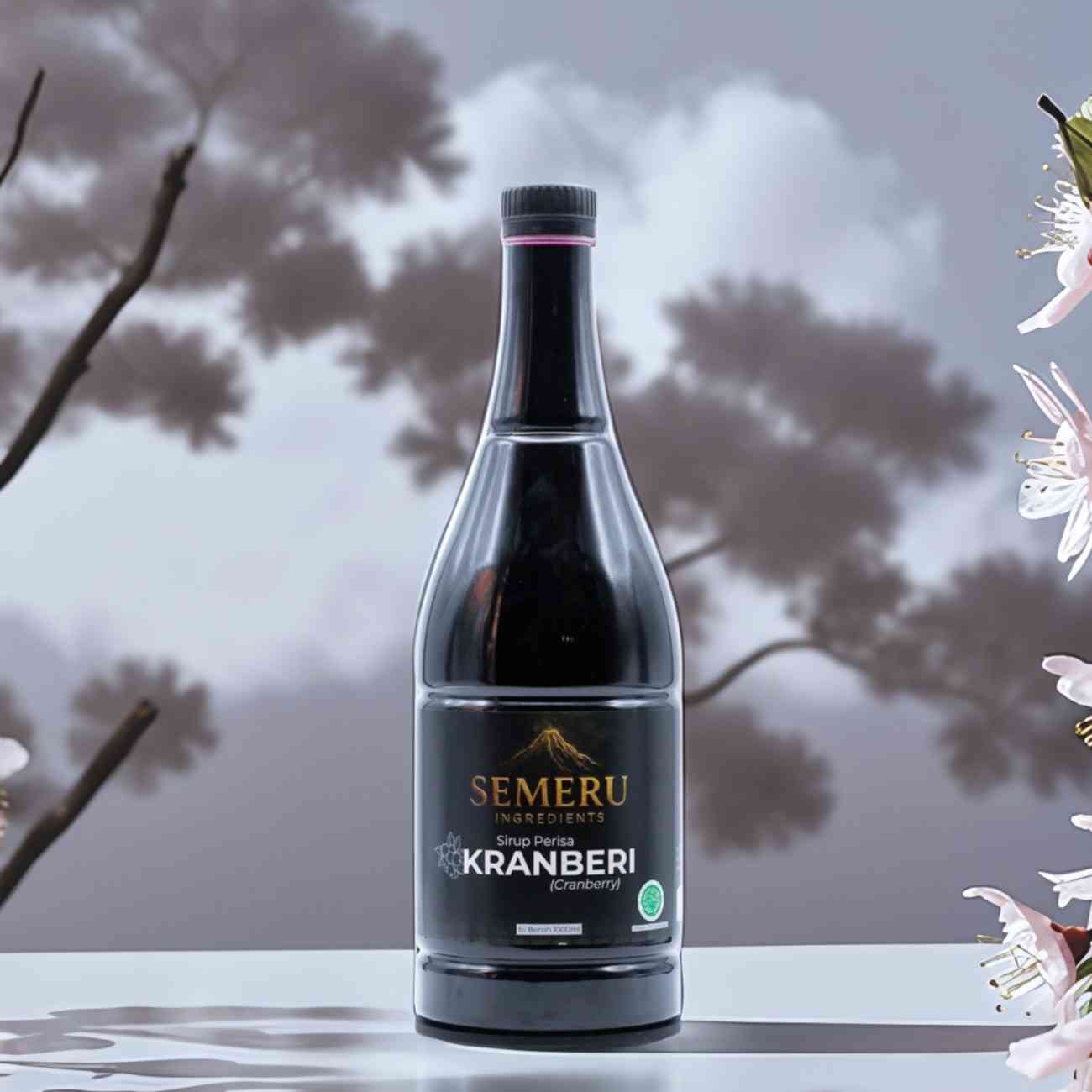 Sirup Kranberi Premium Semeru Ingredients – Sirup Cranberry Mocktail 1000ml