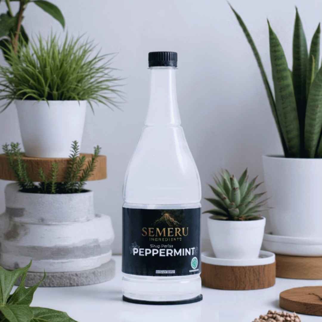Sirup Peppermint Premium Semeru Ingredients – Sirup Mint Dingin & Segar untuk Cafe 1000ml