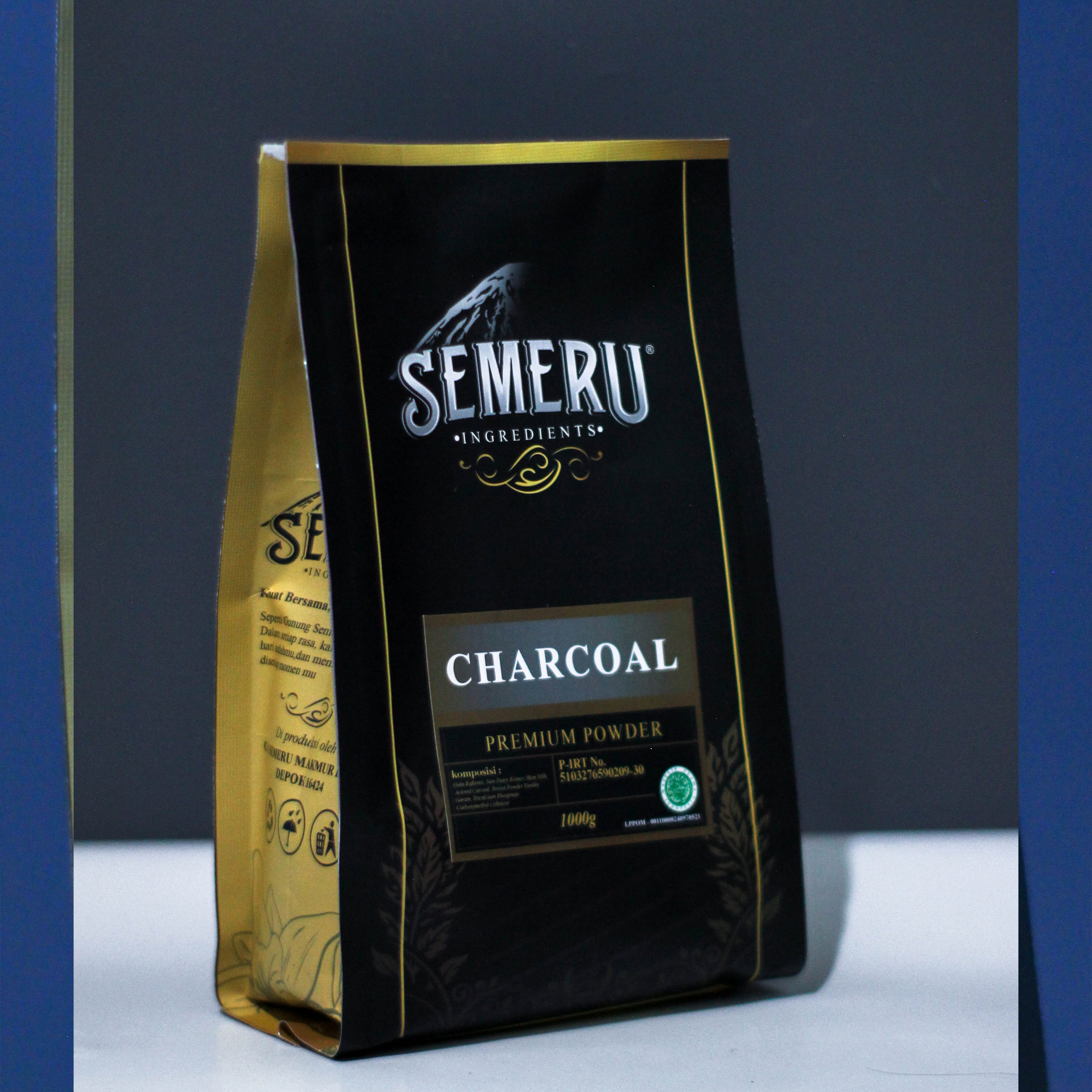 Powder Premium Charcoal Semeru Ingredients – Bubuk Minuman Rasa Charcoal Cafe 1kg