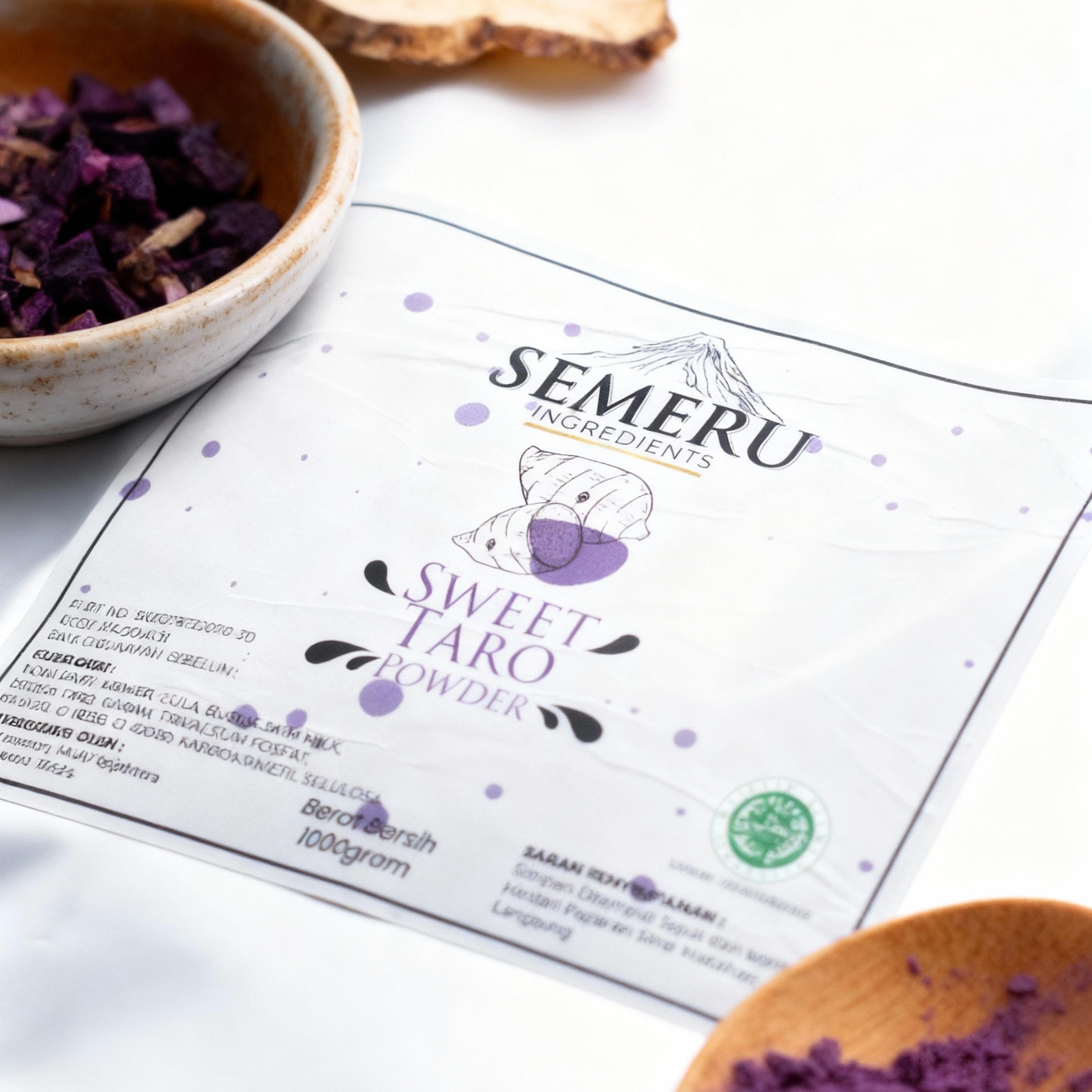 Powder Sweet Taro Semeru Ingredients – Bubuk Minuman Rasa Taro Cafe 1kg