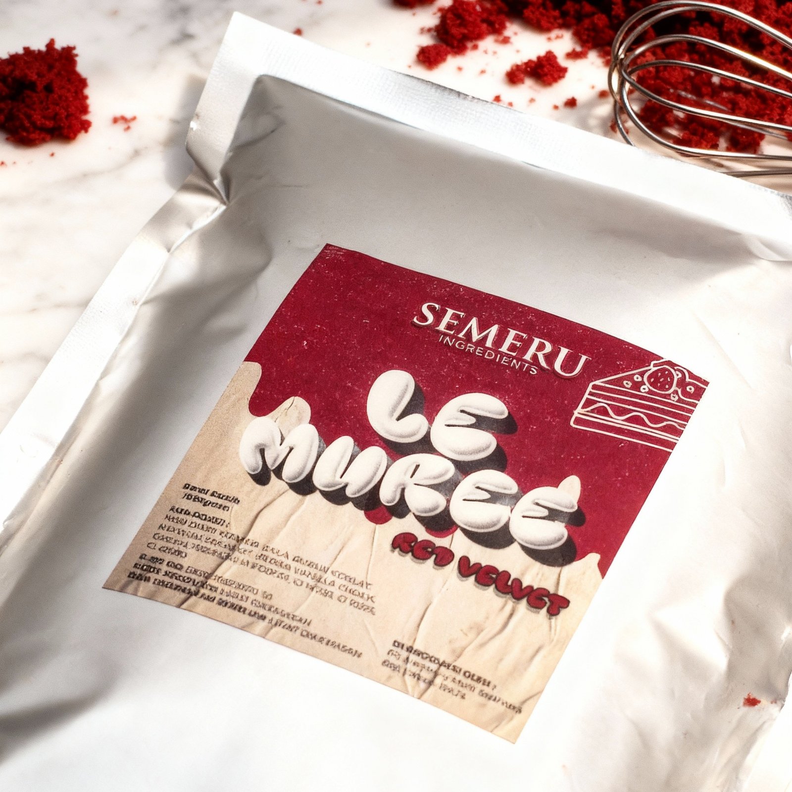 Powder Le Muree Redvelvet Semeru Ingredients 1000gr – Bubuk Minuman Rasa Red Velvet Cafe untuk Frapp