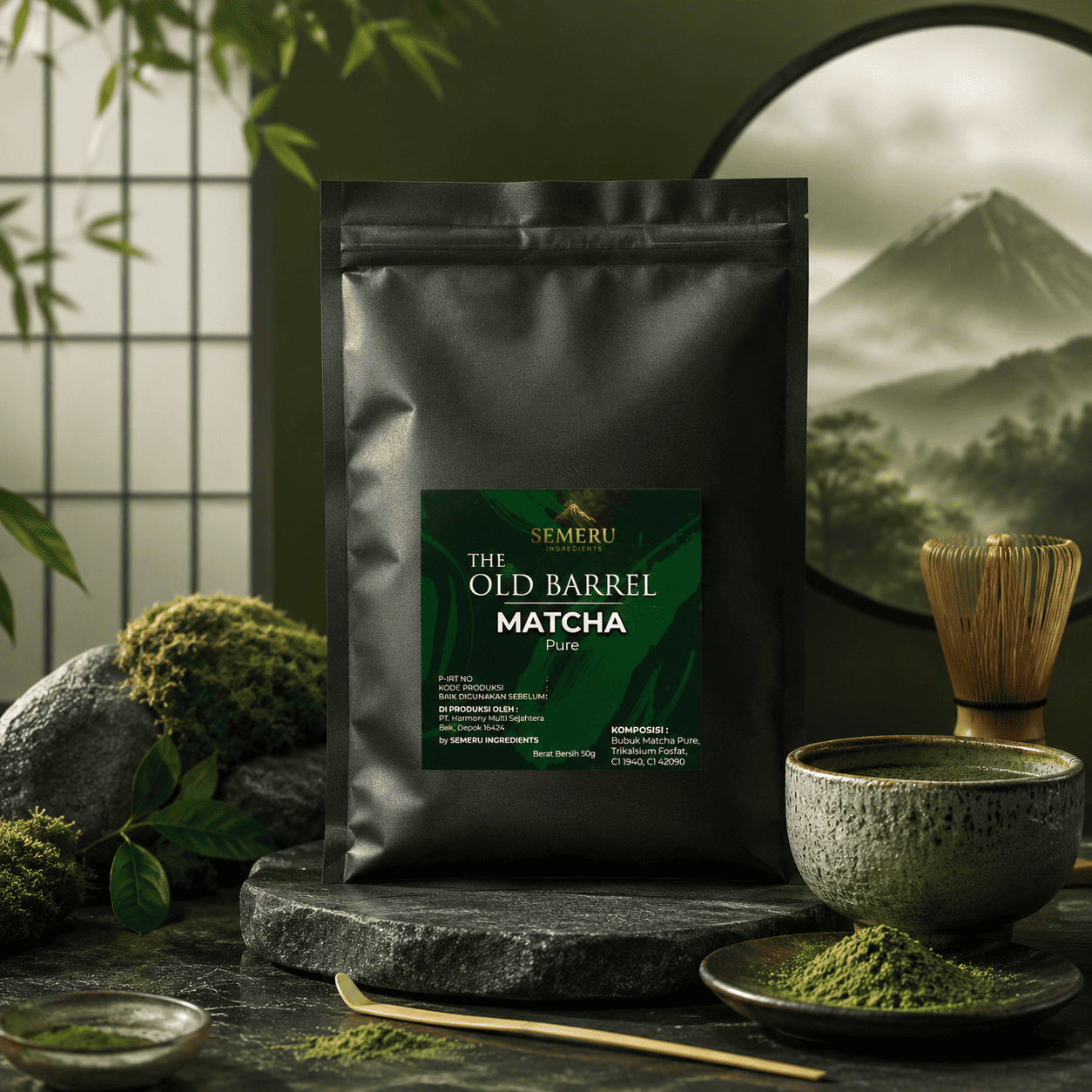 Matcha Pure Semeru Ingredients 1000gr – Bubuk Matcha Murni Premium untuk Cafe, Latte & Minuman Kekin