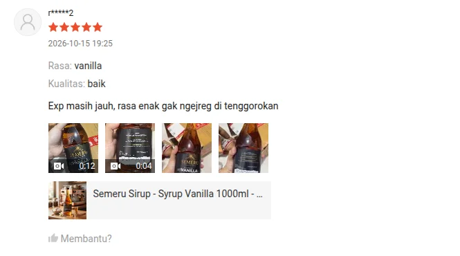 Ulasan pelanggan Semeru Ingredients